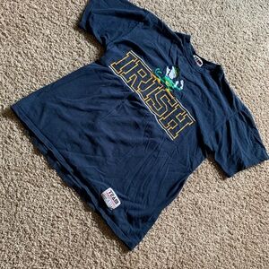 VTG Norte‎ Dame Y2K made in the USA Team Apparel BlueTee Fighting Irishman